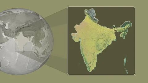 India channeled. Topographic Stockbeeldmateriaal 108205787