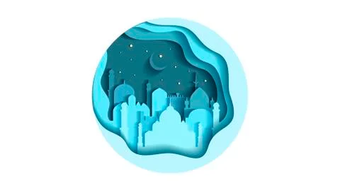 India circle icon flat style architecture buildings monuments town city country Ilustración de archivo