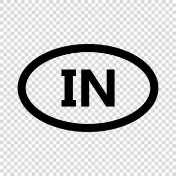 India code symbol. short country name. Domain name Stock Illustration