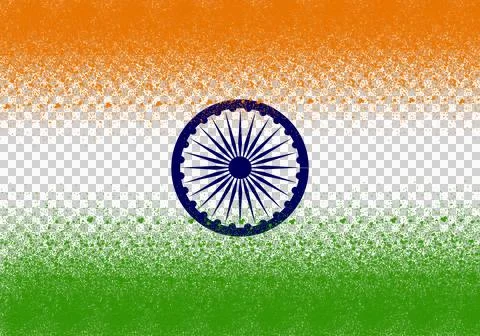 India color splash flag Stock-Illustration