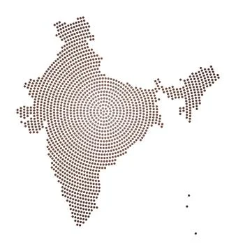 India dotted map. Digital style shape of India. Tech icon of the country wi.. Stock Illustration