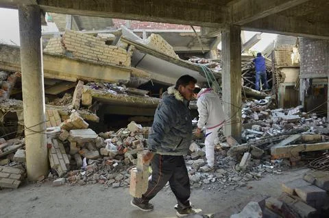 India Earthquake - Jan 2016 Stock Photos
