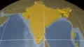 India extruded. Bumps. Graticule. 4k or 4k+ Resolution