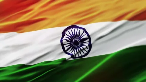 India flag 3d waving realistic background Stock Footage 235770257