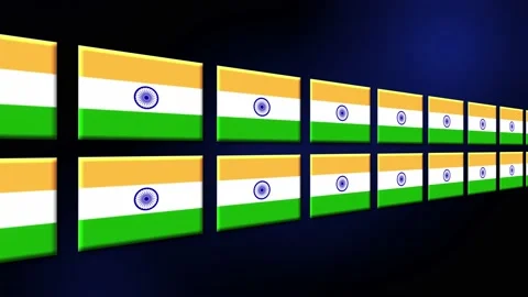 India Flag Animated Background 3d Animat... | Stock Video | Pond5