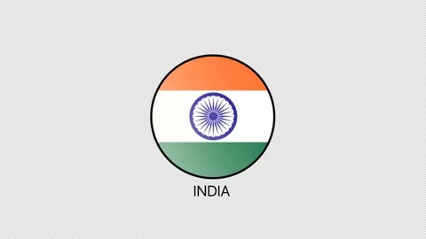 India Flag Animation with Text. Stock Footage 340258934