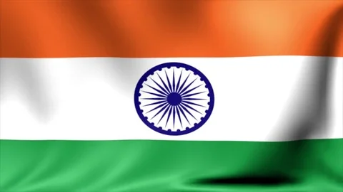 India Flag. Background Seamless Looping Animation. 4K High Definition Video Stock Footage 71881674