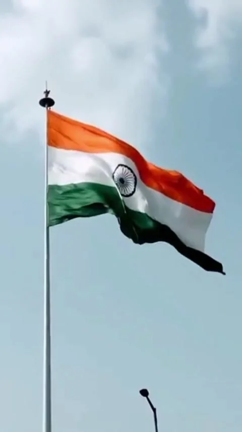 India flag on a cemetery Video stock 316497825