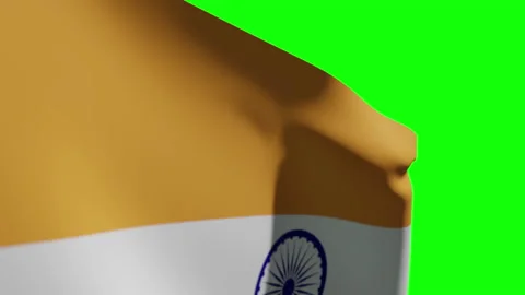 India Flag Close Stock Footage