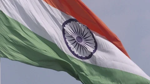 India flag close up shot Stockbeeldmateriaal 96253230