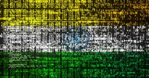 India flag digital code Stock Footage 311506819