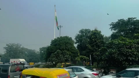 India flag fluttering, Indian Flag on Independence Day and Republic Day of India Stock Footage 299792302