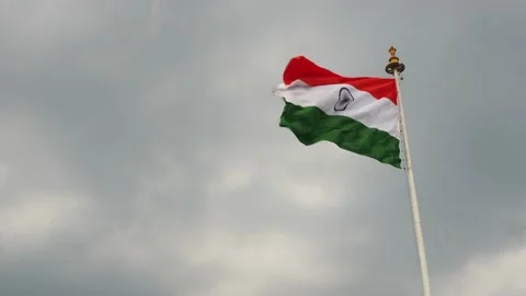 INDIA FLAG FLYING HIGH WITH PRIDE Stock Footage 162457388