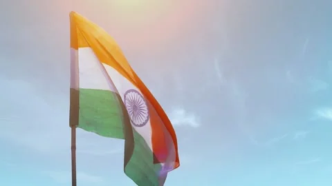 India Flag Stock Footage 144309144