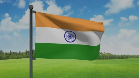 India Flag Video stock 152709671