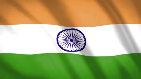India Flag  Stock Footage 188128364