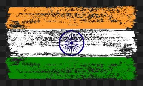 India flag in grunge style Stock Illustration