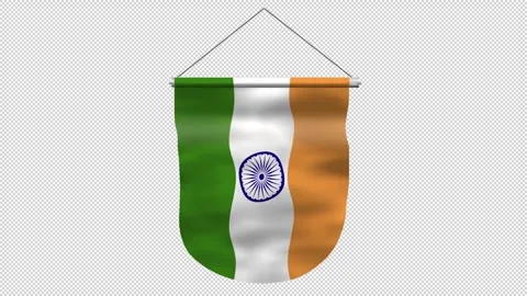 India Flag Hanging Vertical Stock Footage 314433655
