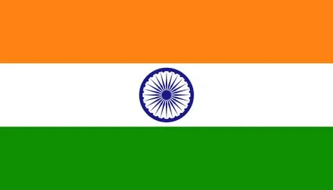 India flag icon in flat style. National sign vector illustration. Politic bus Stock Illustration