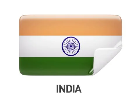 India Flag Icon Stock Illustration