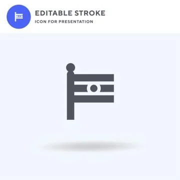 India Flag icon vector, filled flat sign, solid pictogram isolated on white,  Stock Illustration