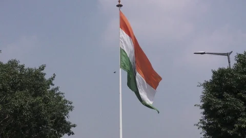 India flag medium shot Stockbeeldmateriaal 96253342
