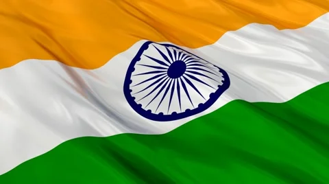 India flag Seamless Stock Footage 48643601