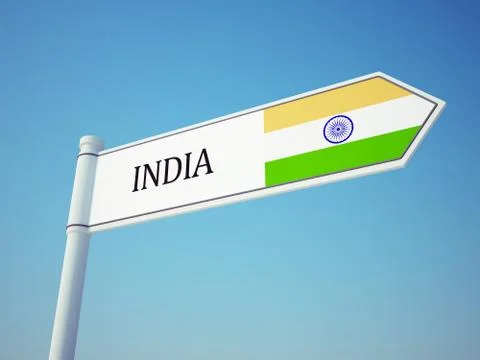 India Flag Sign Stock Illustration