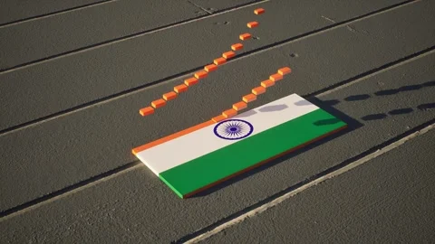 India Flag - Slow Motion Stock Footage 318670275