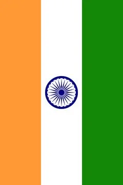 India flag turned to vertical position Stock Illustration