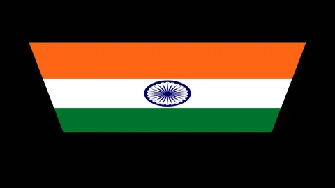 India flag turning vertically Stock Footage 88723550