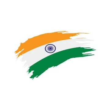 India flag, vector illustration 库存插图