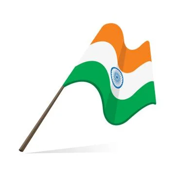 India flag, vector illustration Stock Illustration