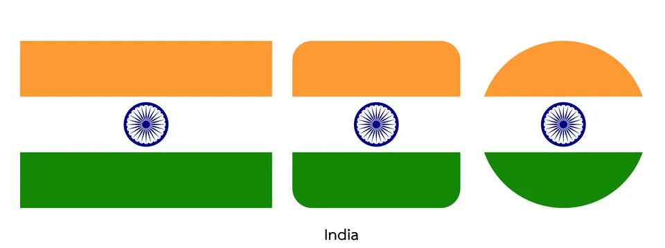 India flag, vector illustration Stock Illustration