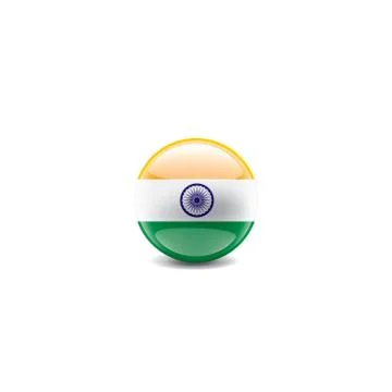 India flag, vector illustration on a white background Stock Illustration