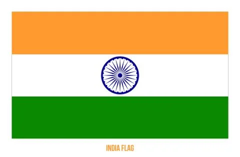 India Flag Vector Illustration on White Background. India National Flag. Stock Illustration