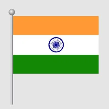 India flag vector template background realistic copy Illustrazione stock