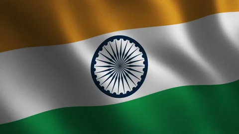 India flag waving 3d. Abstract background. Loop animation. Stock Footage 94372622