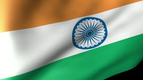 India Flag Waving Video stock 12206273