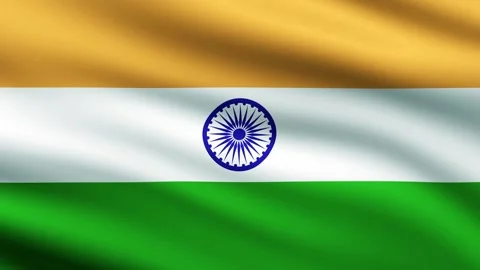 India flag waving full screen background animation Stock Footage 264201492