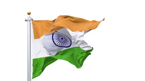 India flag waving looping with transparent background. 動画素材 315953898