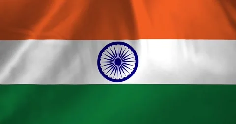 India flag waving with the wind background loop video animation Stock Footage 327172089