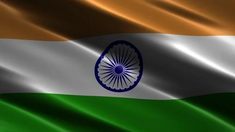 India flag waving in the wind Stock Footage 348681935