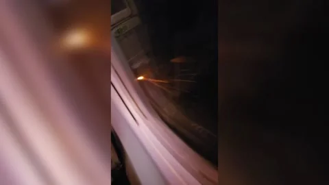 India: Flight engine catches fire, pilot’s quick action prevents disaster Stock Footage 280531729