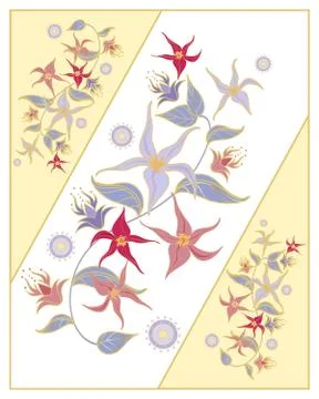 India flower design Illustrazione stock