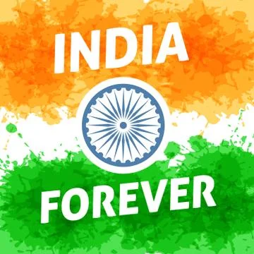 India forever independence day 15th of august Stock Illustration