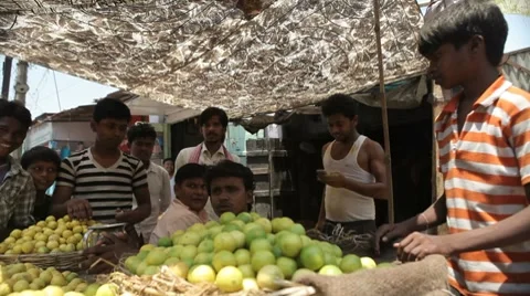India Fruit Stall MS Vidéo 8554391