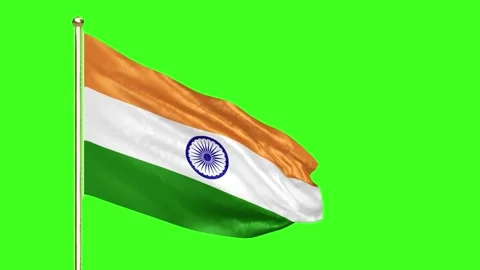 INDIA FULL FLAG FOOLAGE SLOW MOTION 1 Stock Footage 209908237