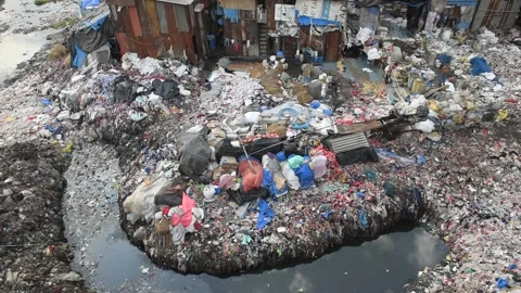 INDIA-GARBAGE-CLIMATE CHANGE-MITHI RIVER Stock Footage 131309852
