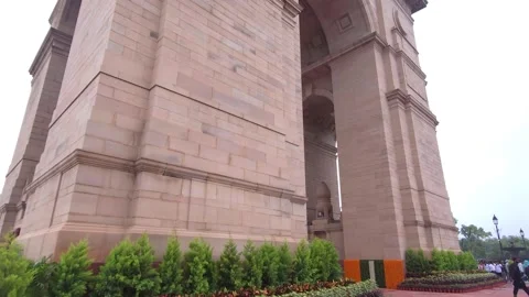 India Gate and Amar Jawan Jyoti Eternal Flame Vídeos de archivo 320384362